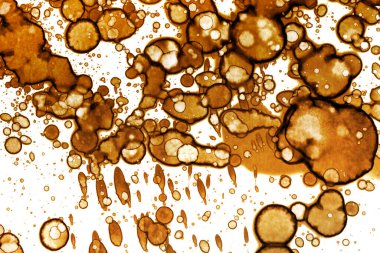 Kahve lekesi dokusu. Soyut noktalar. Psikolojik resimler. Soyut baloncuklar.