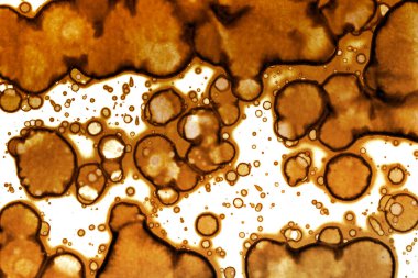 Kahve lekesi dokusu. Soyut noktalar. Psikolojik resimler. Soyut baloncuklar.