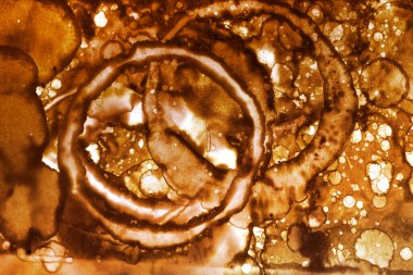 Kahve lekesi dokusu. Soyut noktalar. Psikolojik resimler. Soyut baloncuklar.