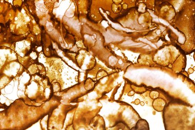 Kahve lekesi dokusu. Soyut noktalar. Psikolojik resimler. Soyut baloncuklar.