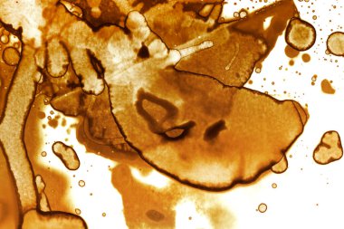 Kahve lekesi dokusu. Soyut noktalar. Psikolojik resimler. Soyut baloncuklar.