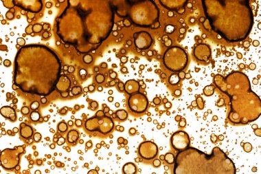 Kahve lekesi dokusu. Soyut noktalar. Psikolojik resimler. Soyut baloncuklar.