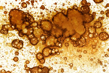 Kahve lekesi dokusu. Soyut noktalar. Psikolojik resimler. Soyut baloncuklar.