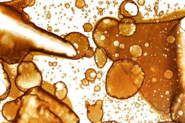 Kahve lekesi dokusu. Soyut noktalar. Psikolojik resimler. Soyut baloncuklar.