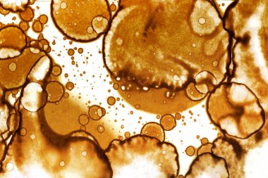 Kahve lekesi dokusu. Soyut noktalar. Psikolojik resimler. Soyut baloncuklar.