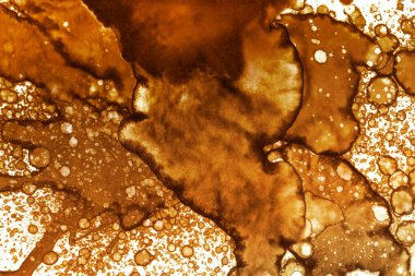 Kahve lekesi dokusu. Soyut noktalar. Psikolojik resimler. Soyut baloncuklar.