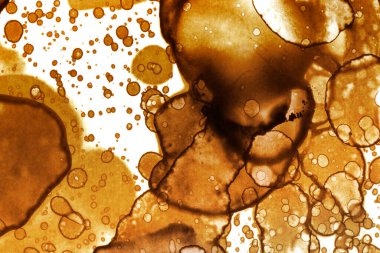 Kahve lekesi dokusu. Soyut noktalar. Psikolojik resimler. Soyut baloncuklar.