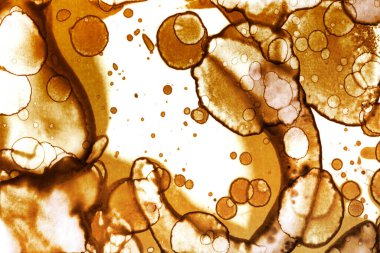 Kahve lekesi dokusu. Soyut noktalar. Psikolojik resimler. Soyut baloncuklar.