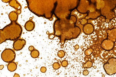 Kahve lekesi dokusu. Soyut noktalar. Psikolojik resimler. Soyut baloncuklar.