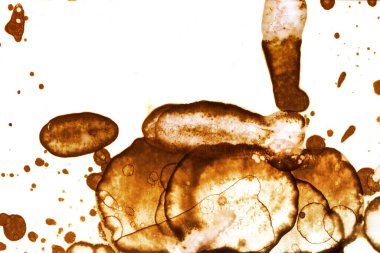 Kahve lekesi dokusu. Soyut noktalar. Psikolojik resimler. Soyut baloncuklar.