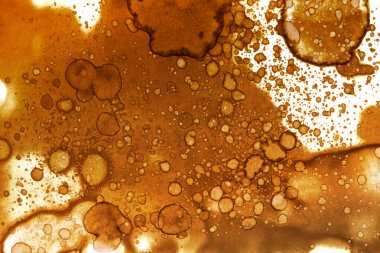 Kahve lekesi dokusu. Soyut noktalar. Psikolojik resimler. Soyut baloncuklar.