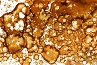 Kahve lekesi dokusu. Soyut noktalar. Psikolojik resimler. Soyut baloncuklar.