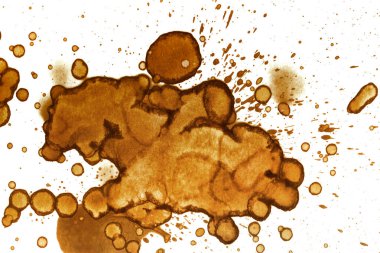 Kahve lekesi dokusu. Soyut noktalar. Psikolojik resimler. Soyut baloncuklar.