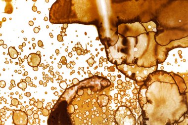 Kahve lekesi dokusu. Soyut noktalar. Psikolojik resimler. Soyut baloncuklar.