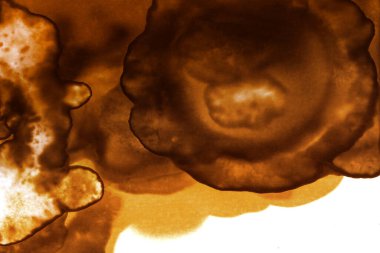 Kahve lekesi dokusu. Soyut noktalar. Psikolojik resimler. Soyut baloncuklar.