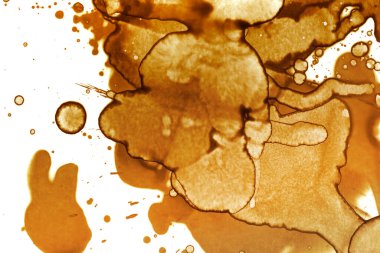 Kahve lekesi dokusu. Soyut noktalar. Psikolojik resimler. Soyut baloncuklar.