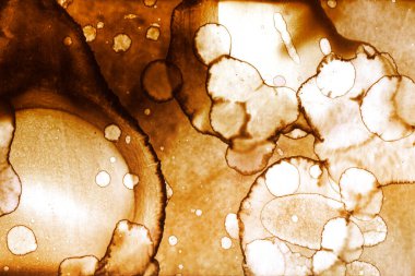 Kahve lekesi dokusu. Soyut noktalar. Psikolojik resimler. Soyut baloncuklar.