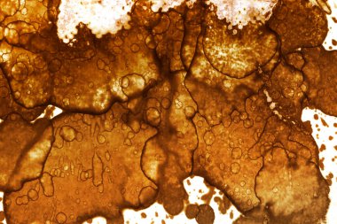 Kahve lekesi dokusu. Soyut noktalar. Psikolojik resimler. Soyut baloncuklar.