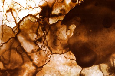 Kahve lekesi dokusu. Soyut noktalar. Psikolojik resimler. Soyut baloncuklar.