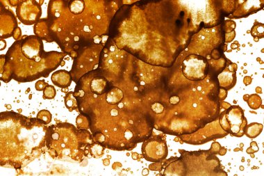 Kahve lekesi dokusu. Soyut noktalar. Psikolojik resimler. Soyut baloncuklar.