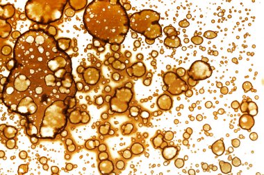 Kahve lekesi dokusu. Soyut noktalar. Psikolojik resimler. Soyut baloncuklar.