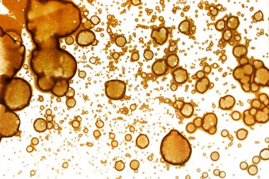 Kahve lekesi dokusu. Soyut noktalar. Psikolojik resimler. Soyut baloncuklar.