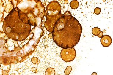 Kahve lekesi dokusu. Soyut noktalar. Psikolojik resimler. Soyut baloncuklar.