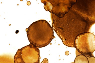 Kahve lekesi dokusu. Soyut noktalar. Psikolojik resimler. Soyut baloncuklar.