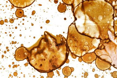 Kahve lekesi dokusu. Soyut noktalar. Psikolojik resimler. Soyut baloncuklar.