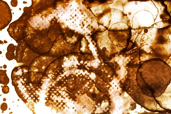 Coffee stain texture. Abstract spots. Psychological pictures. Abstract bubbles.