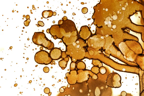 Coffee stain texture. Abstract spots. Psychological pictures. Abstract bubbles.