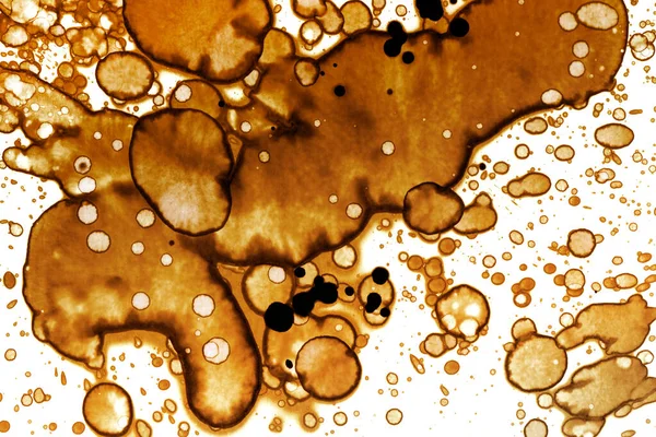 Coffee stain texture. Abstract spots. Psychological pictures. Abstract bubbles.