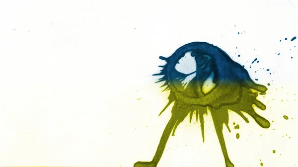 Синьо Жовта Текстура Абстракція Від Плям Дим Бульбашки Модний Фон — стокове фото