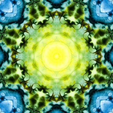 Kusursuz desen. Ukrayna deseni. Mavi sarı.