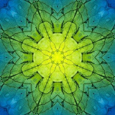 Kusursuz desen. Ukrayna deseni. Mavi sarı.