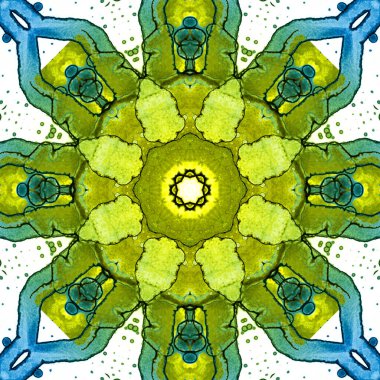 Kusursuz desen. Ukrayna deseni. Mavi sarı.