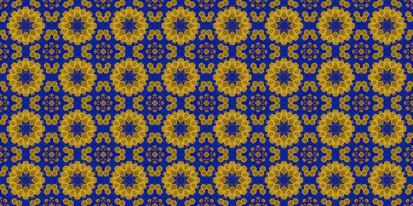 Patrón Sin Costuras Patrón Ucraniano Amarillo Azul — Foto de Stock