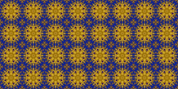 Seamless Pattern Ukrainian Pattern Blue Yellow — Stock Photo, Image