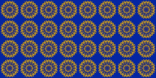 Naadloos Patroon Oekraïense Patroon Blauw Geel — Stockfoto