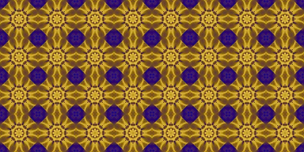 Seamless Pattern Ukrainian Pattern Blue Yellow — Stock Photo, Image