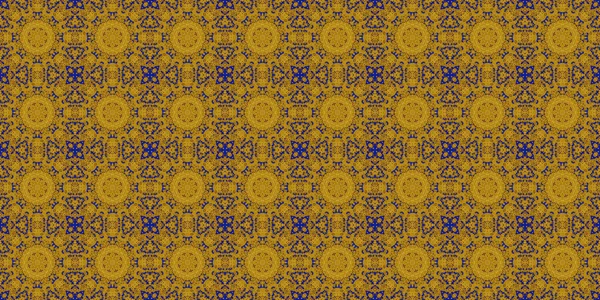 Seamless Pattern Ukrainian Pattern Blue Yellow — Stockfoto