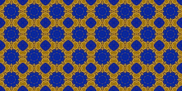 Nahtloses Muster Ukrainisches Muster Blaugelb — Stockfoto