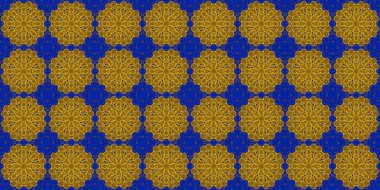 Kusursuz desen. Ukrayna deseni. Mavi sarı