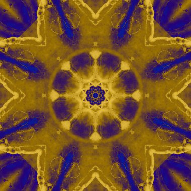 Kusursuz desen. Ukrayna deseni. Mavi sarı.