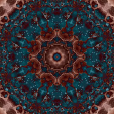 Kusursuz geometrik çiçek deseni. Uzay dokusu. Kaleydoskop