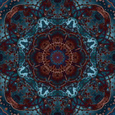 Kusursuz geometrik çiçek deseni. Uzay dokusu. Kaleydoskop