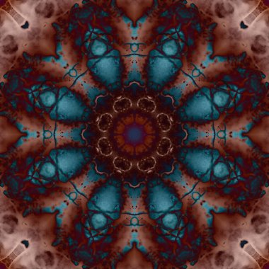 Kusursuz geometrik çiçek deseni. Uzay dokusu. Kaleydoskop