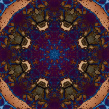 Kusursuz geometrik çiçek deseni. Uzay dokusu. Kaleydoskop