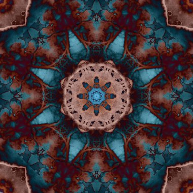 Kusursuz geometrik çiçek deseni. Uzay dokusu. Kaleydoskop