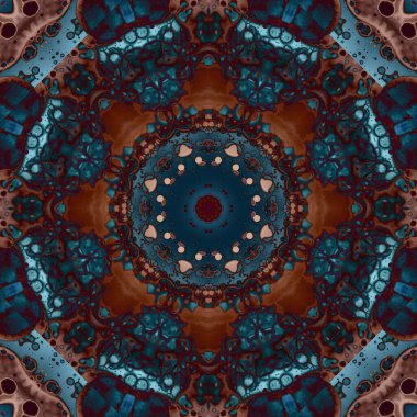 Kusursuz geometrik çiçek deseni. Uzay dokusu. Kaleydoskop